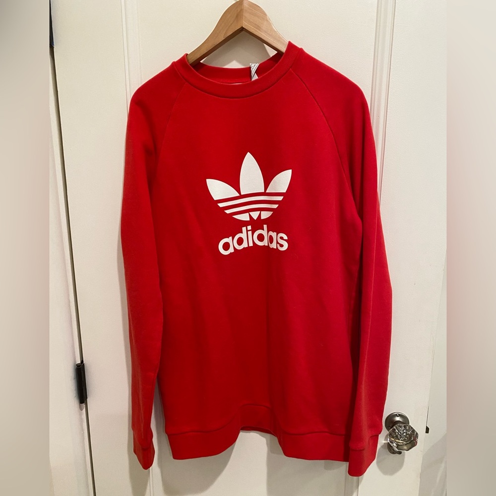 Brand New Red Adidas Trefoil Sweatshirt